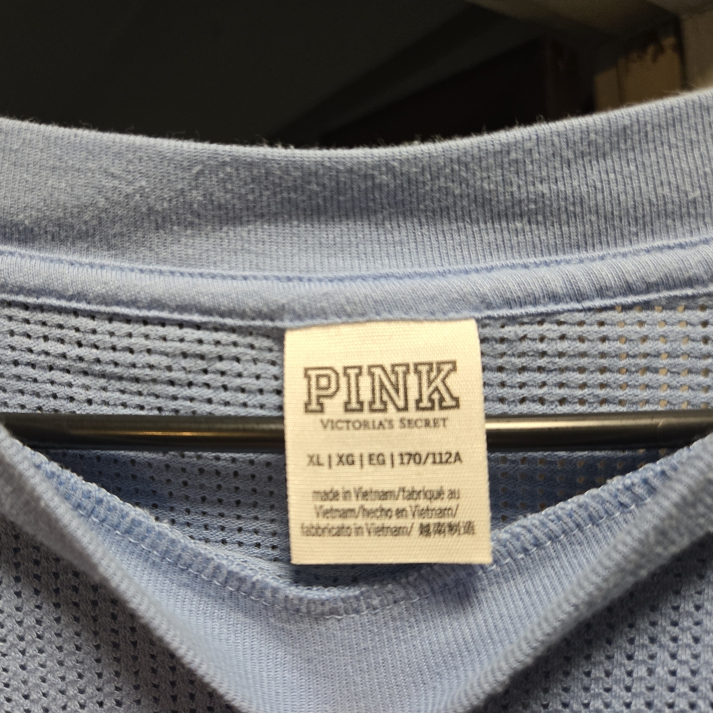 PINK Victoria's Secret Men's Light Blue Jersey